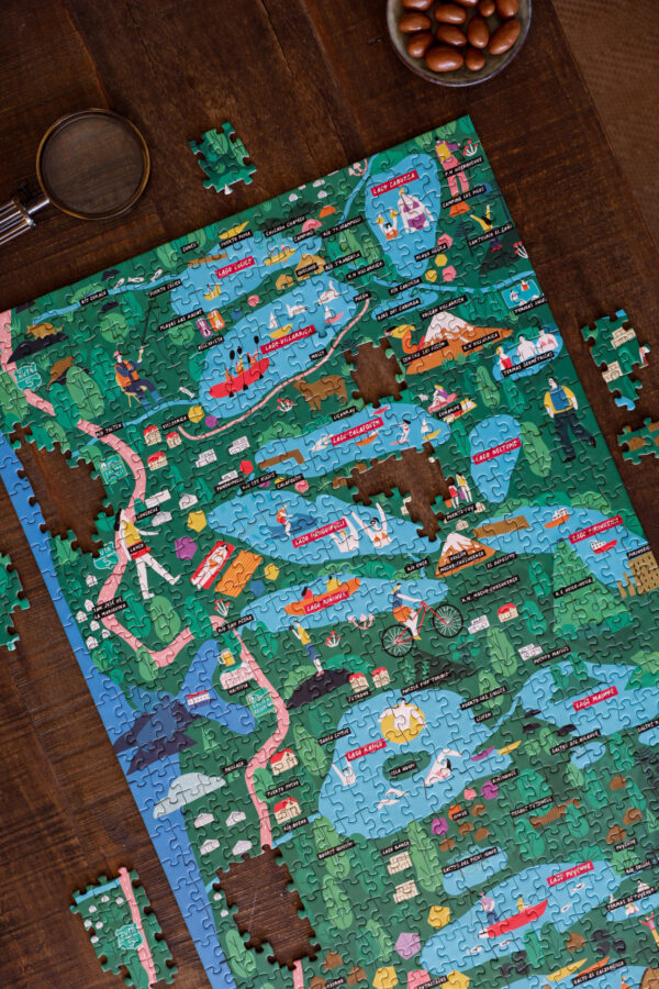 Puzzle Mapa Ruta de los Lagos 1000 Piezas - Imagen 2